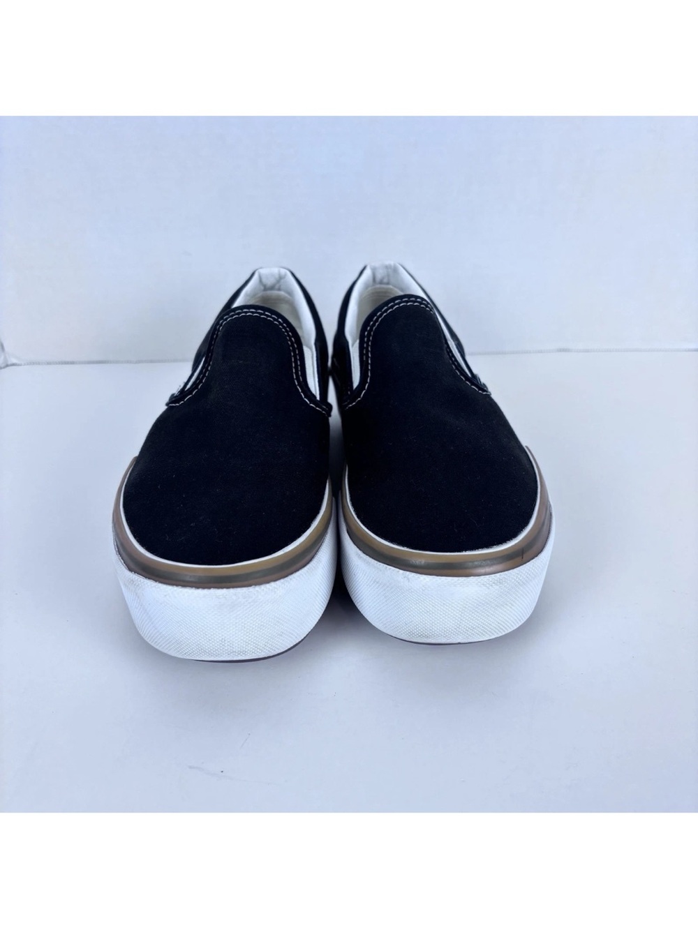 Vans Classic Slip-On Stacked Women’s Size 7.5 Black/White/Gum - Picture 4 of 10